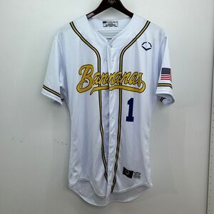 EvoShield Baseball Jersey Size S Savannah Bananas White Button Front #1